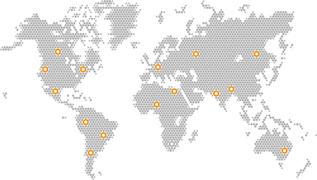 Carte du monde de clients de panneaux de chalut